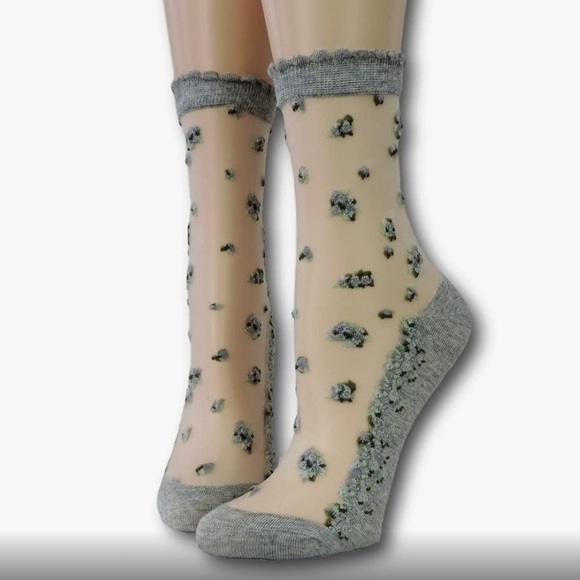 Gray Sheer Socks - Picture 6 of 6